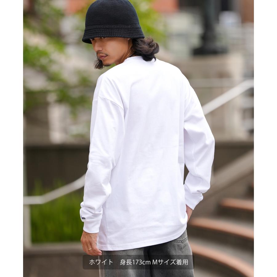 長袖Tシャツ メンズ GERRY ジェリー 別注プリント カットソー バン プリント ロンT アウトドア ストリート アメカジ 古着MIX ホワイト ブラック オートミール | GERRY | 14