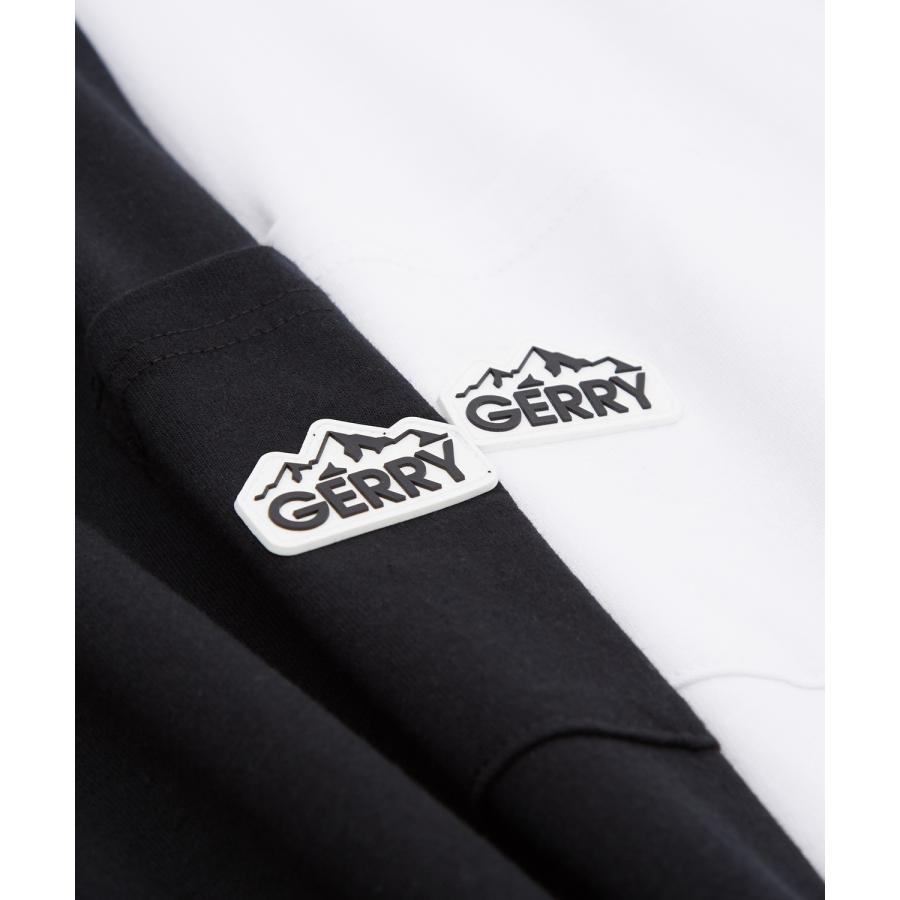 長袖Tシャツ メンズ GERRY ジェリー 別注 シリコンワッペン ワンポイント ポケT ロンT アウトドア ストリート アメカジ 古着MIX ホワイト ブラック | GERRY | 12