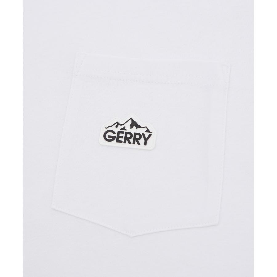 長袖Tシャツ メンズ GERRY ジェリー 別注 シリコンワッペン ワンポイント ポケT ロンT アウトドア ストリート アメカジ 古着MIX ホワイト ブラック | GERRY | 14