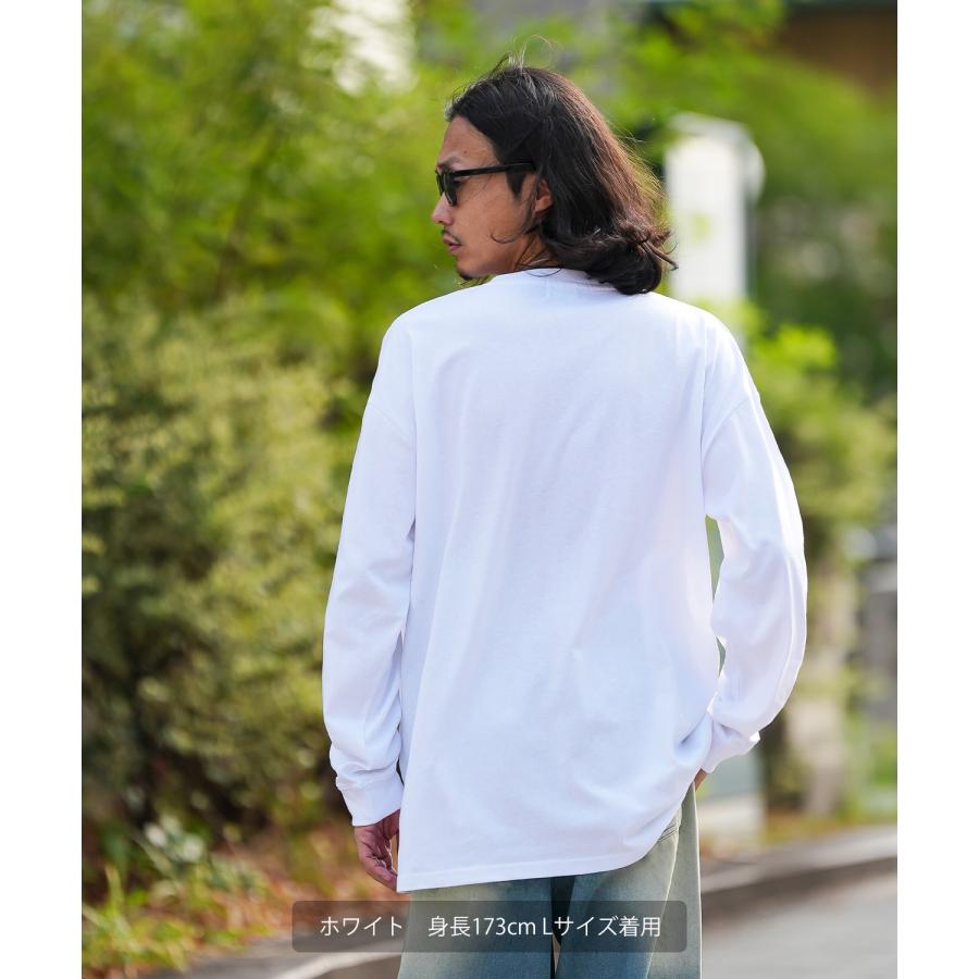 長袖Tシャツ メンズ GERRY ジェリー 別注 シリコンワッペン ワンポイント ポケT ロンT アウトドア ストリート アメカジ 古着MIX ホワイト ブラック | GERRY | 06