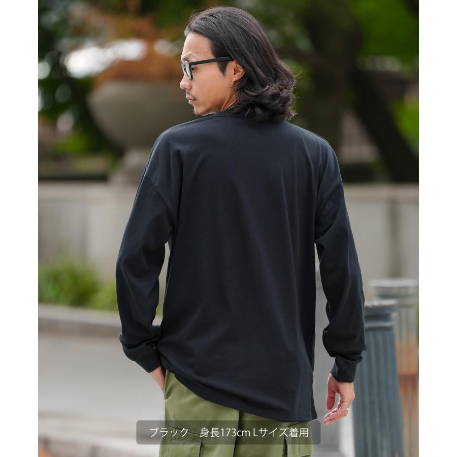 長袖Tシャツ メンズ GERRY ジェリー 別注 シリコンワッペン ワンポイント ポケT ロンT アウトドア ストリート アメカジ 古着MIX ホワイト ブラック | GERRY | 10