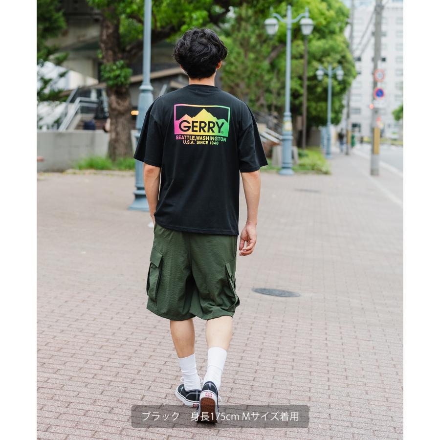 Tシャツ メンズ GERRY ジェリー 別注 マウントロゴ グラデーション ワンポイント 半袖T カットソー スポーツライク アウトドア アメカジ バックプリン | GERRY | 06