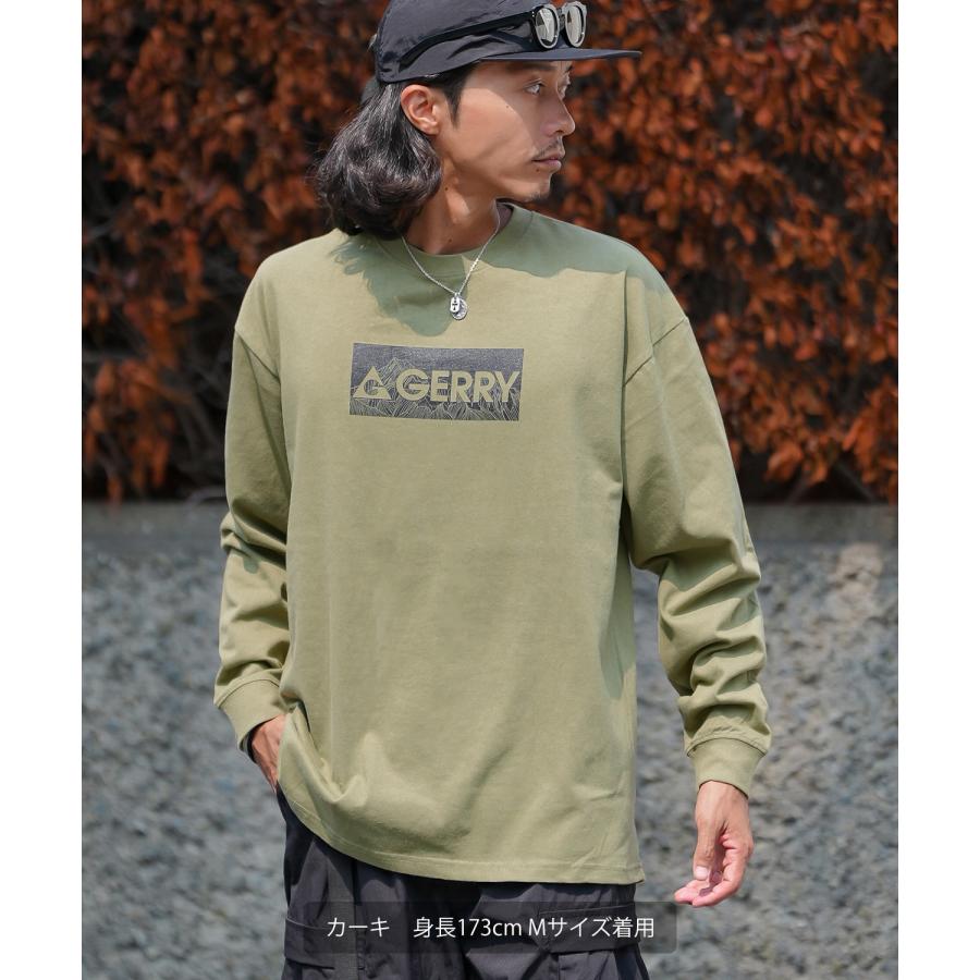 長袖Tシャツ メンズ GERRY ジェリー 別注プリント カットソー ボックスロゴ プリント ロンT アウトドア ストリート アメカジ 古着MIX ホワイト ブラック | GERRY | 19