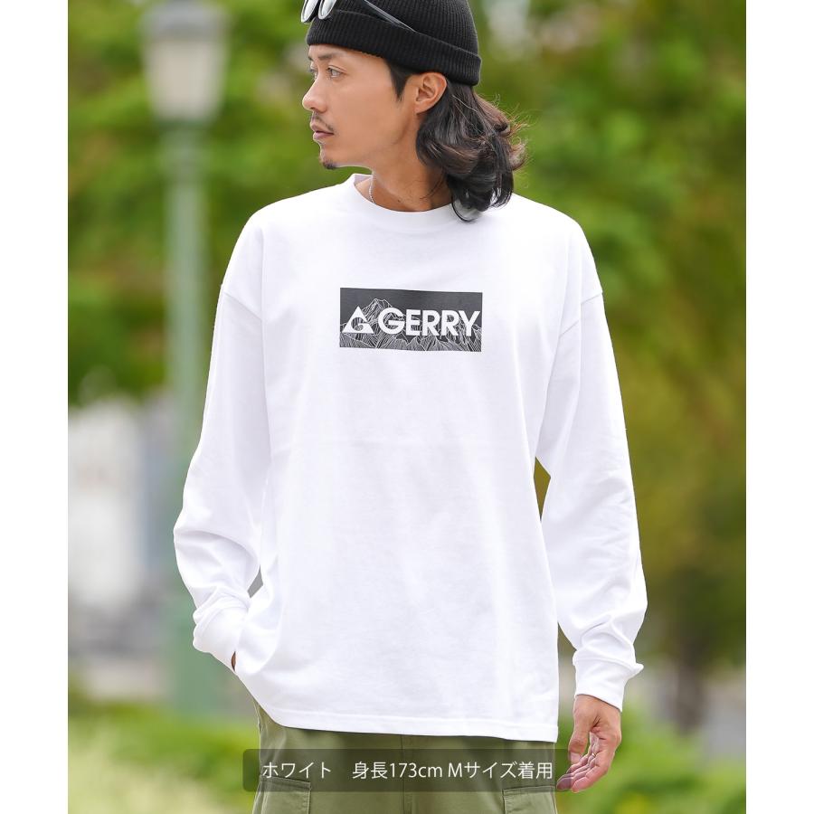 長袖Tシャツ メンズ GERRY ジェリー 別注プリント カットソー ボックスロゴ プリント ロンT アウトドア ストリート アメカジ 古着MIX ホワイト ブラック | GERRY | 09