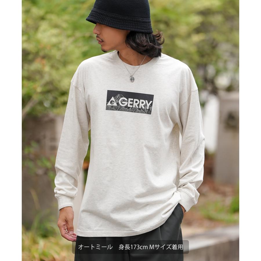長袖Tシャツ メンズ GERRY ジェリー 別注プリント カットソー ボックスロゴ プリント ロンT アウトドア ストリート アメカジ 古着MIX ホワイト ブラック | GERRY | 12