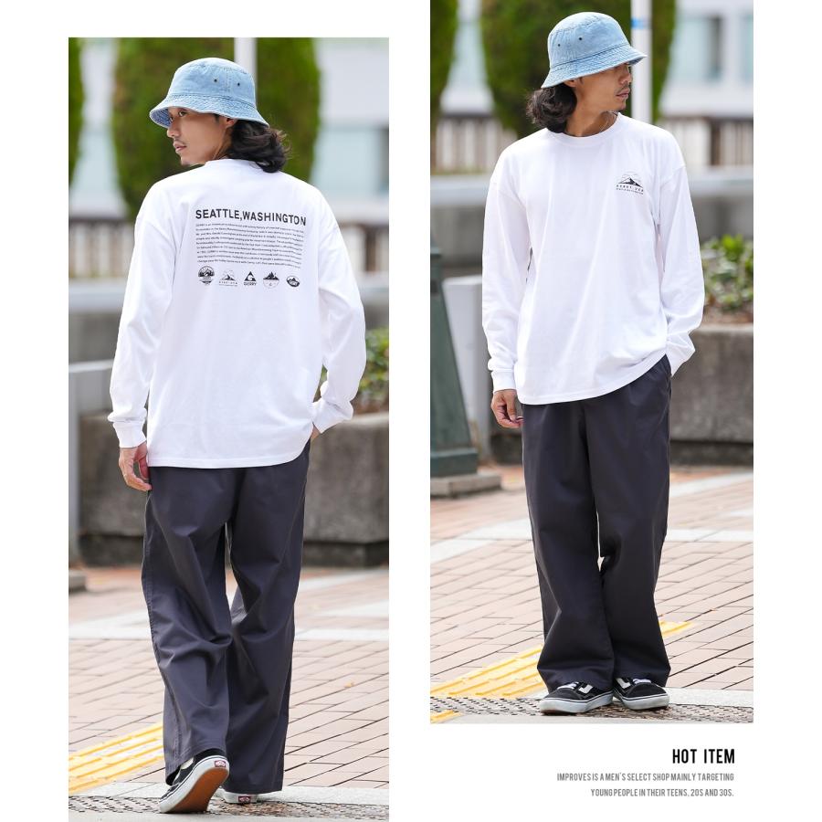 長袖Tシャツ メンズ GERRY ジェリー 別注プリント カットソー アイコニック ロゴ プリント ロンT アウトドア ストリート アメカジ 古着MIX ホワイト ブラック | GERRY | 17