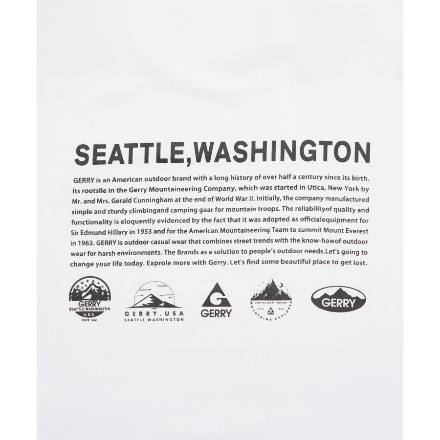 長袖Tシャツ メンズ GERRY ジェリー 別注プリント カットソー アイコニック ロゴ プリント ロンT アウトドア ストリート アメカジ 古着MIX ホワイト ブラック | GERRY | 23