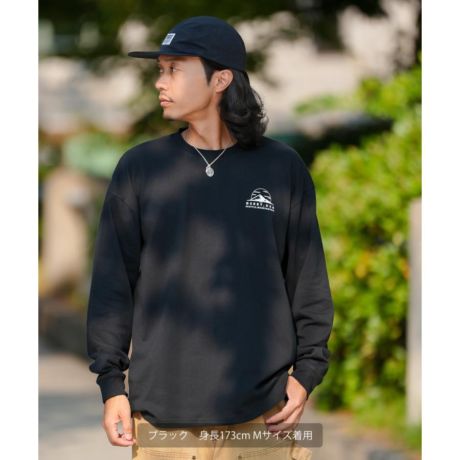 長袖Tシャツ メンズ GERRY ジェリー 別注プリント カットソー アイコニック ロゴ プリント ロンT アウトドア ストリート アメカジ 古着MIX ホワイト ブラック | GERRY | 06