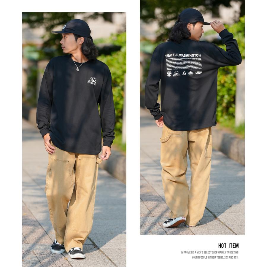 長袖Tシャツ メンズ GERRY ジェリー 別注プリント カットソー アイコニック ロゴ プリント ロンT アウトドア ストリート アメカジ 古着MIX ホワイト ブラック | GERRY | 08