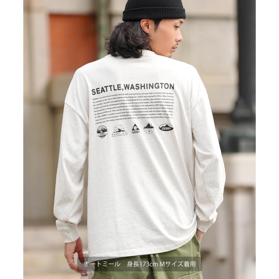 長袖Tシャツ メンズ GERRY ジェリー 別注プリント カットソー アイコニック ロゴ プリント ロンT アウトドア ストリート アメカジ 古着MIX ホワイト ブラック | GERRY | 09