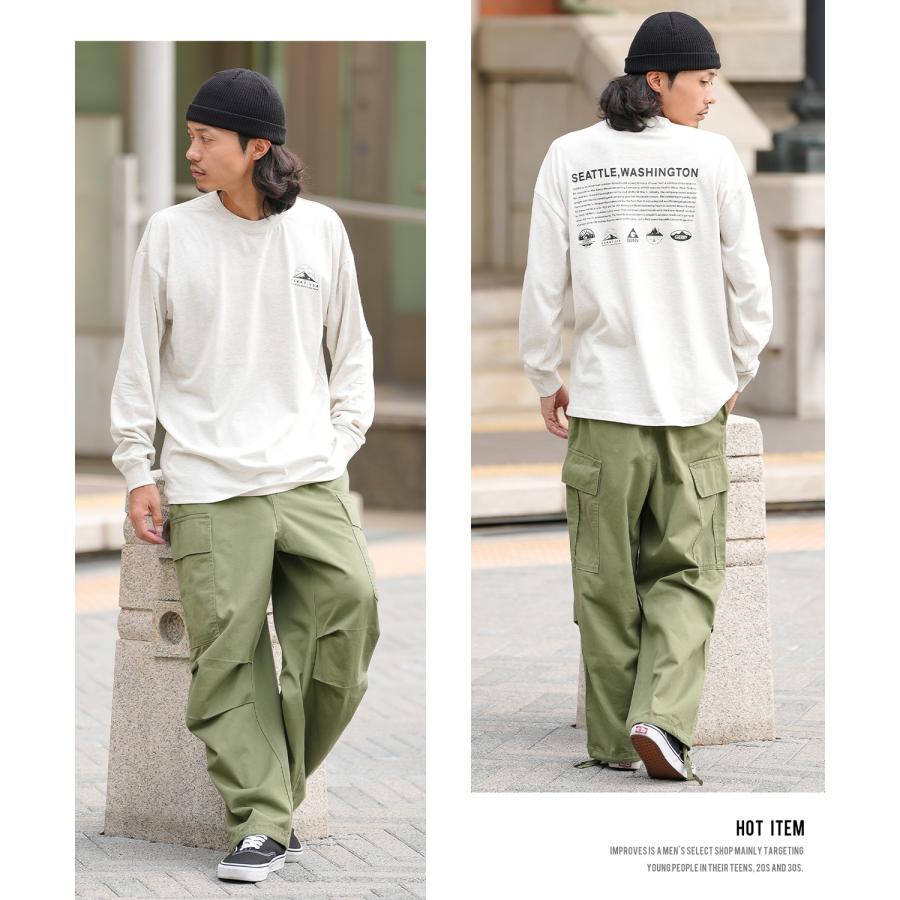 長袖Tシャツ メンズ GERRY ジェリー 別注プリント カットソー アイコニック ロゴ プリント ロンT アウトドア ストリート アメカジ 古着MIX ホワイト ブラック | GERRY | 11