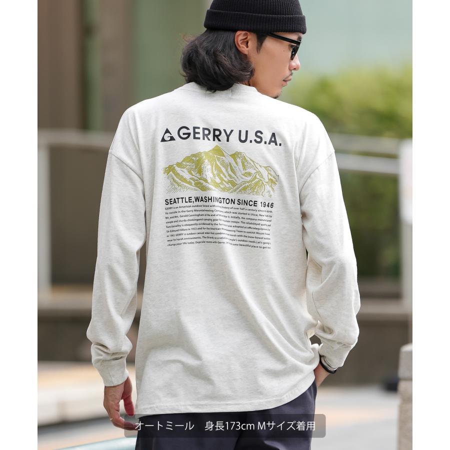 長袖Tシャツ メンズ GERRY ジェリー 別注プリント カットソー マウントロゴ プリント ロンT アウトドア ストリート アメカジ 古着MIX ホワイト ブラック | GERRY | 15
