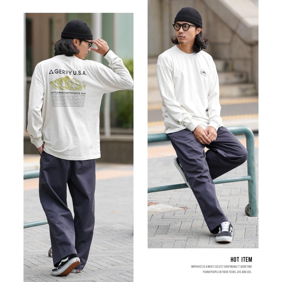 長袖Tシャツ メンズ GERRY ジェリー 別注プリント カットソー マウントロゴ プリント ロンT アウトドア ストリート アメカジ 古着MIX ホワイト ブラック | GERRY | 17