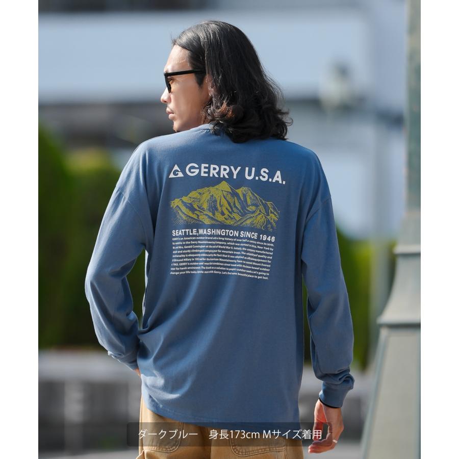 長袖Tシャツ メンズ GERRY ジェリー 別注プリント カットソー マウントロゴ プリント ロンT アウトドア ストリート アメカジ 古着MIX ホワイト ブラック | GERRY | 06