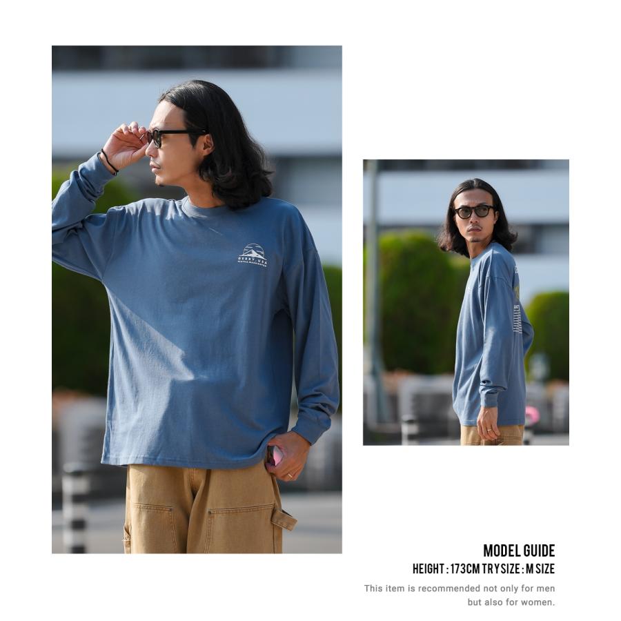 長袖Tシャツ メンズ GERRY ジェリー 別注プリント カットソー マウントロゴ プリント ロンT アウトドア ストリート アメカジ 古着MIX ホワイト ブラック | GERRY | 07