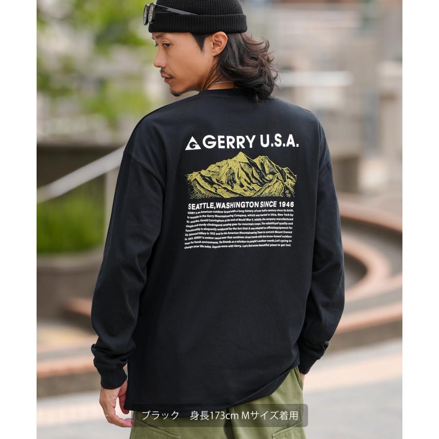 長袖Tシャツ メンズ GERRY ジェリー 別注プリント カットソー マウントロゴ プリント ロンT アウトドア ストリート アメカジ 古着MIX ホワイト ブラック | GERRY | 09