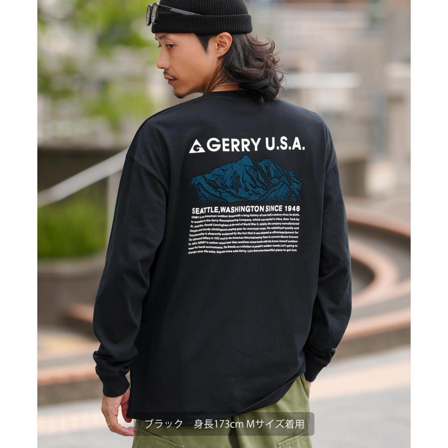 長袖Tシャツ メンズ GERRY ジェリー 別注プリント カットソー マウントロゴ プリント ロンT アウトドア ストリート アメカジ 古着MIX ホワイト ブラック | GERRY | 09