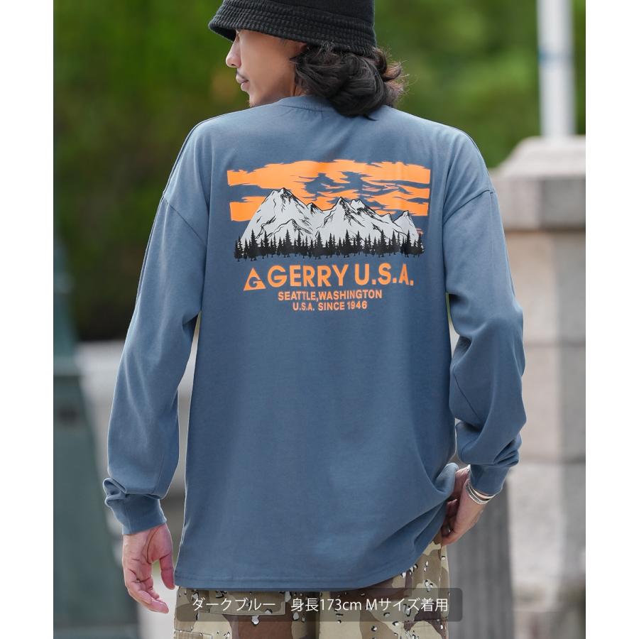 長袖Tシャツ メンズ GERRY ジェリー 別注プリント カットソー マウントロゴ プリント ロンT アウトドア ストリート アメカジ 古着MIX ホワイト ブラック | GERRY | 15