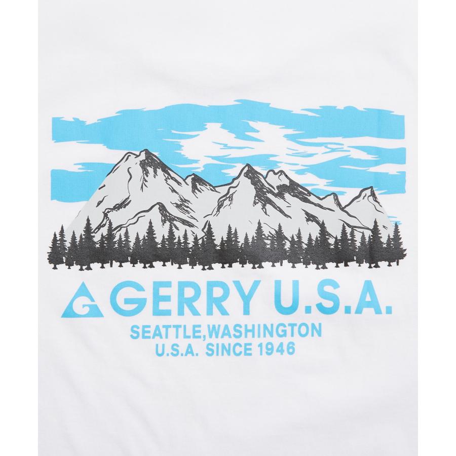 長袖Tシャツ メンズ GERRY ジェリー 別注プリント カットソー マウントロゴ プリント ロンT アウトドア ストリート アメカジ 古着MIX ホワイト ブラック | GERRY | 23