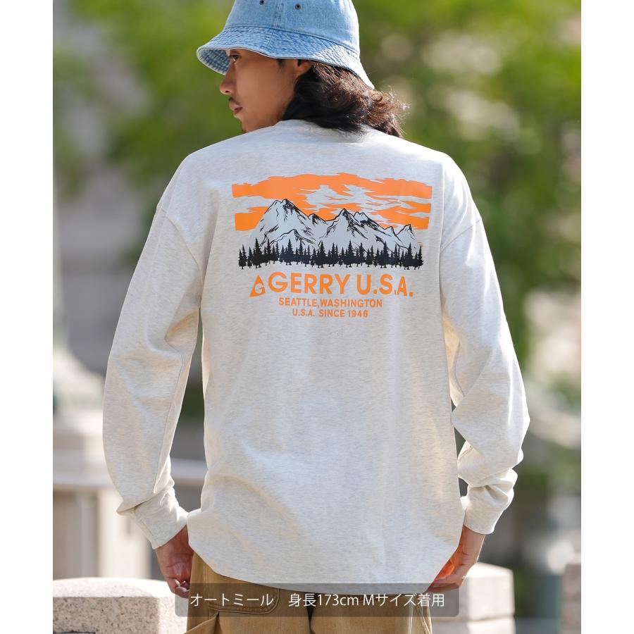 長袖Tシャツ メンズ GERRY ジェリー 別注プリント カットソー マウントロゴ プリント ロンT アウトドア ストリート アメカジ 古着MIX ホワイト ブラック | GERRY | 06