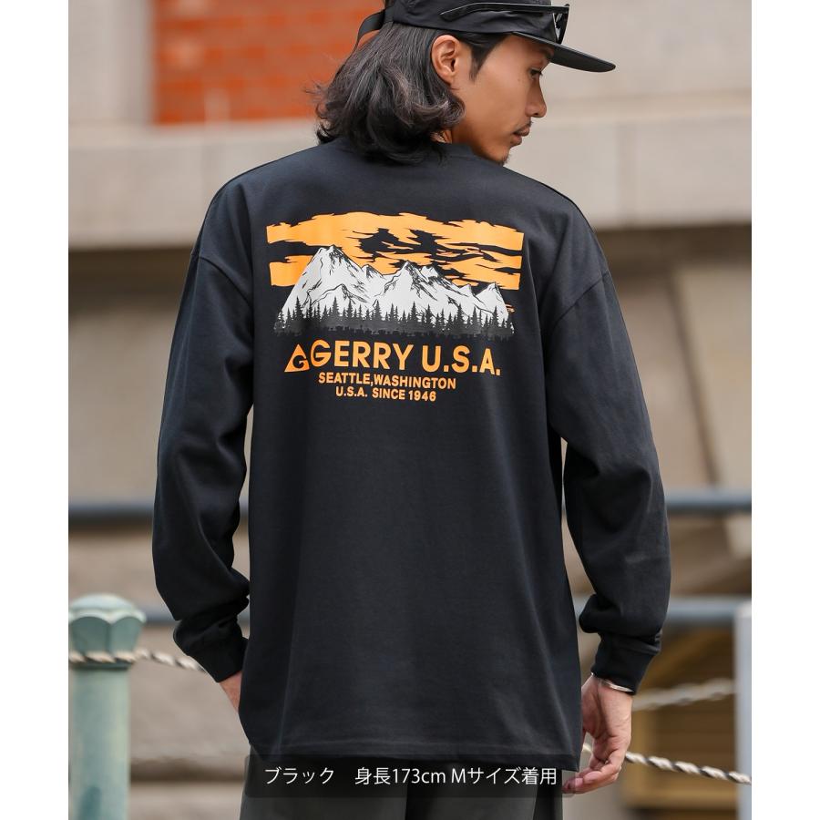 長袖Tシャツ メンズ GERRY ジェリー 別注プリント カットソー マウントロゴ プリント ロンT アウトドア ストリート アメカジ 古着MIX ホワイト ブラック | GERRY | 12