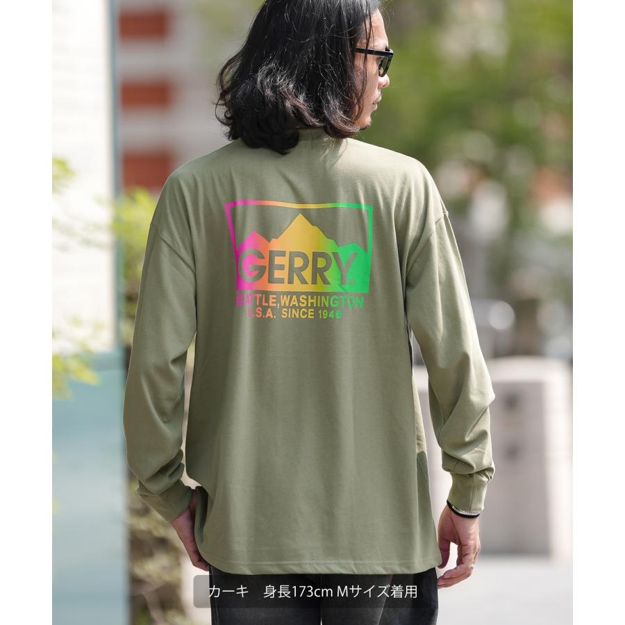 長袖Tシャツ メンズ GERRY ジェリー 別注プリント カットソー グラデーションロゴ プリント ロンT アウトドア ストリート アメカジ 古着MIX ホワイト ブラック | GERRY | 15
