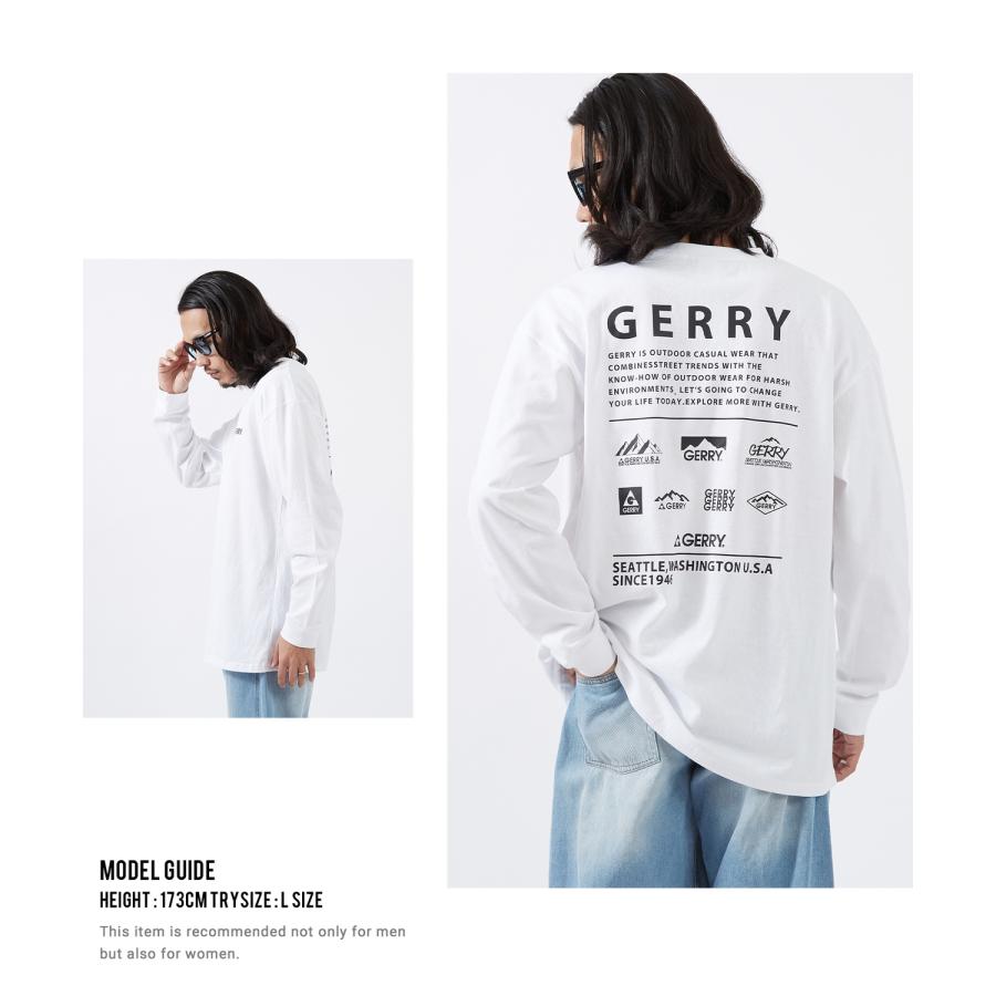 長袖Tシャツ メンズ GERRY ジェリー 別注プリント カットソー マルチロゴ プリント ロンT アウトドア ストリート アメカジ 古着MIX | GERRY | 20