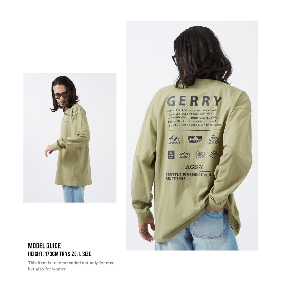 長袖Tシャツ メンズ GERRY ジェリー 別注プリント カットソー マルチロゴ プリント ロンT アウトドア ストリート アメカジ 古着MIX | GERRY | 14