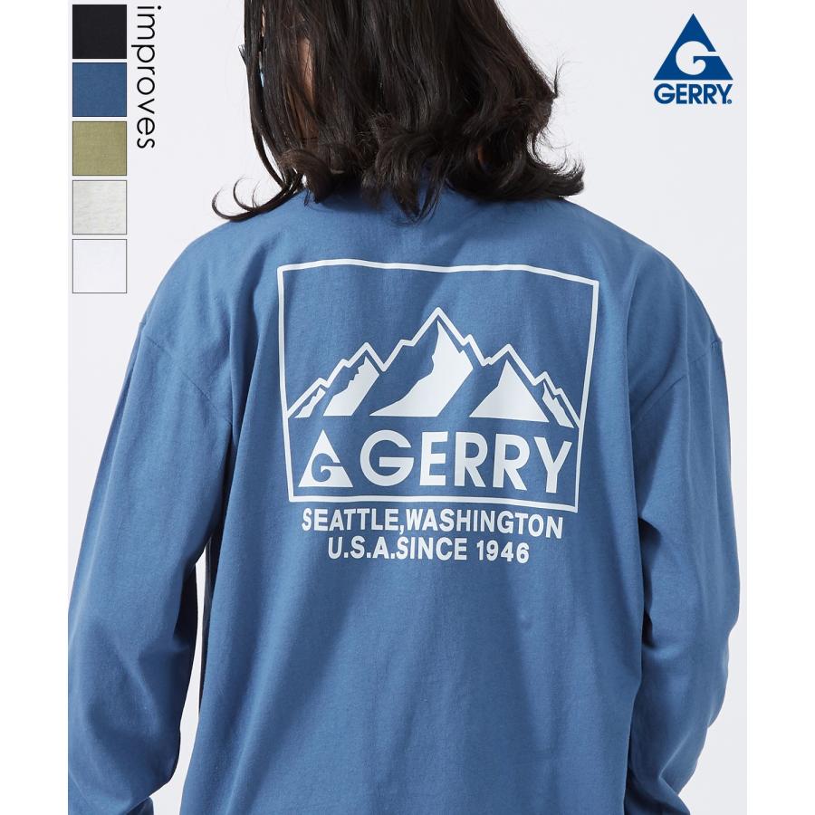 長袖Tシャツ メンズ GERRY ジェリー 別注プリント カットソー マウントロゴ プリント ロンT アウトドア ストリート アメカジ 古着MIX | GERRY