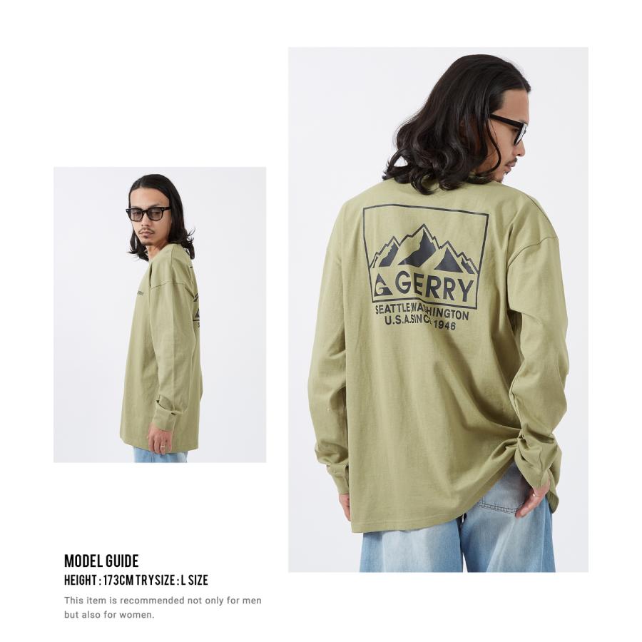 長袖Tシャツ メンズ GERRY ジェリー 別注プリント カットソー マウントロゴ プリント ロンT アウトドア ストリート アメカジ 古着MIX | GERRY | 14
