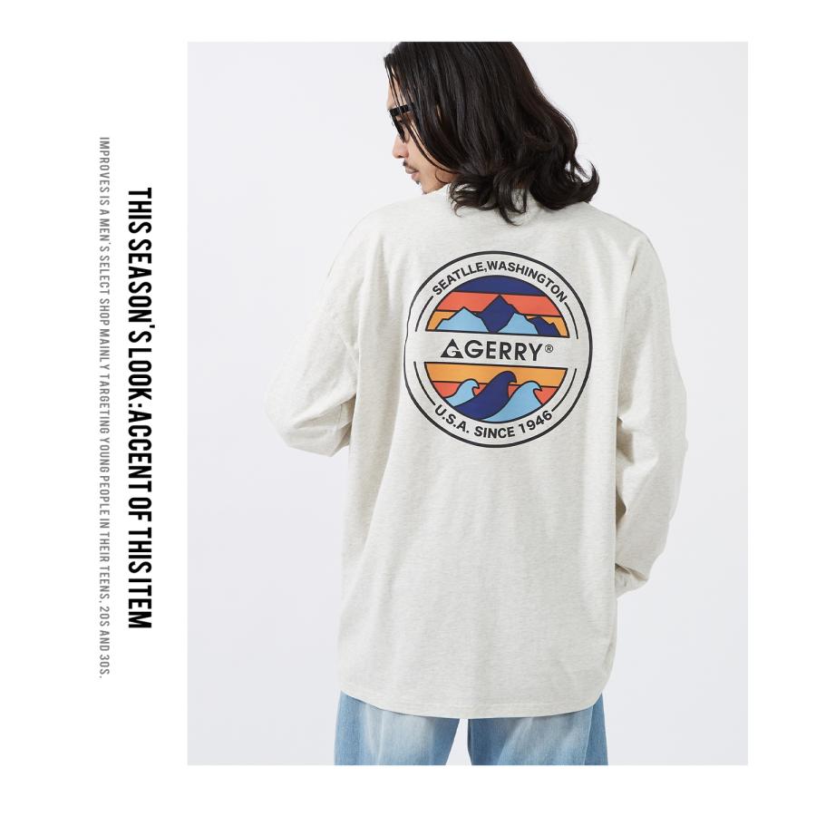 長袖Tシャツ メンズ GERRY ジェリー 別注プリント カットソー サークルロゴ プリント ロンT アウトドア ストリート アメカジ 古着MIX | GERRY | 17