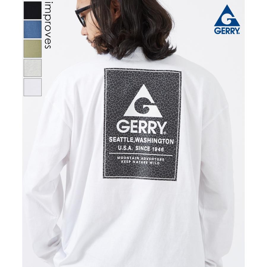 長袖Tシャツ メンズ GERRY ジェリー 別注プリント カットソー レオパード プリント ロンT アウトドア ストリート アメカジ 古着MIX | GERRY