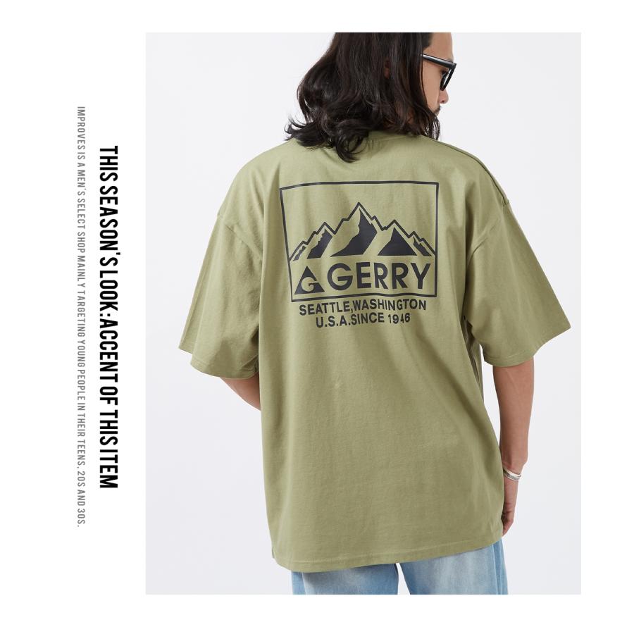 半袖Tシャツ メンズ GERRY ジェリー 別注プリント カットソー マウントロゴ プリント Tシャツ アウトドア ストリート アメカジ 古着MIX | GERRY | 14