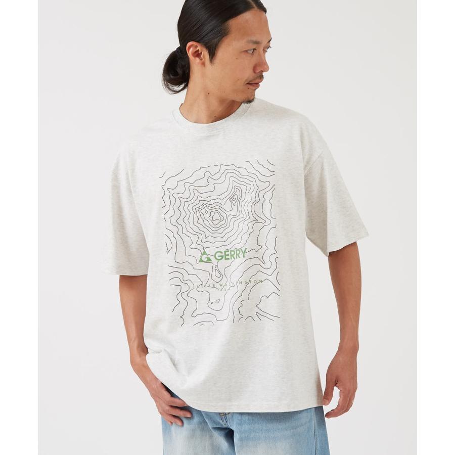 半袖Tシャツ メンズ GERRY ジェリー 別注プリント カットソー プリント アウトドア ストリート アメカジ 古着MIX ホワイト ブラック | GERRY