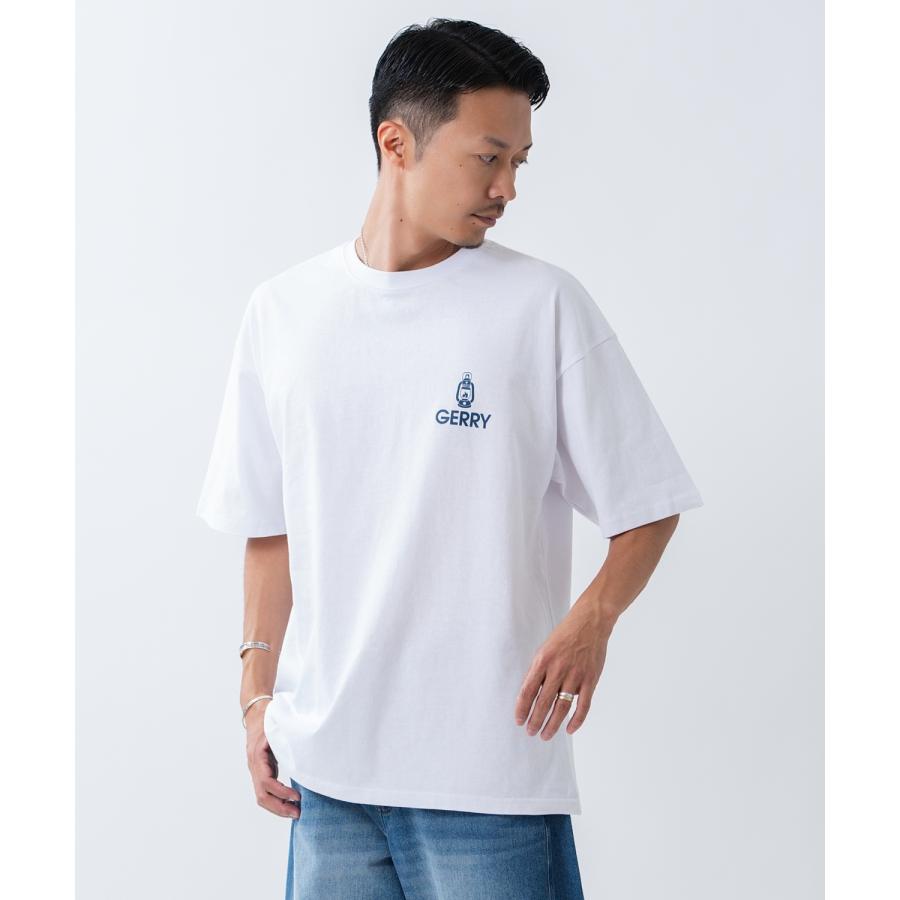 半袖Tシャツ メンズ GERRY ジェリー 別注プリント カットソー バックプリント ワンポイントプリント アウトドア ストリート アメカジ ブラック ホワイト カーキ | GERRY | 13