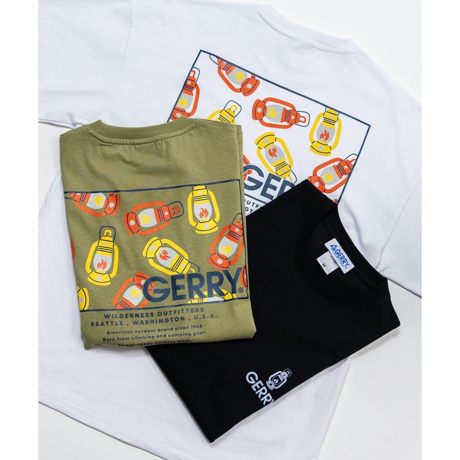 半袖Tシャツ メンズ GERRY ジェリー 別注プリント カットソー バックプリント ワンポイントプリント アウトドア ストリート アメカジ ブラック ホワイト カーキ | GERRY | 16