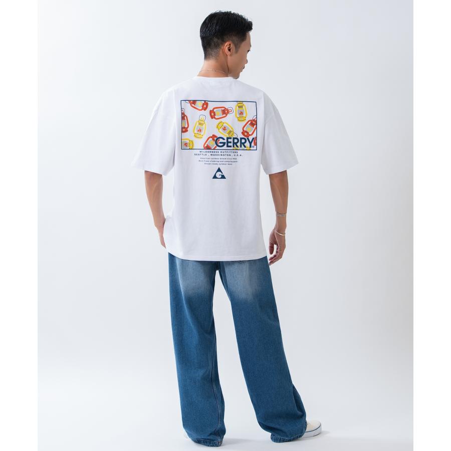 半袖Tシャツ メンズ GERRY ジェリー 別注プリント カットソー バックプリント ワンポイントプリント アウトドア ストリート アメカジ ブラック ホワイト カーキ | GERRY | 11