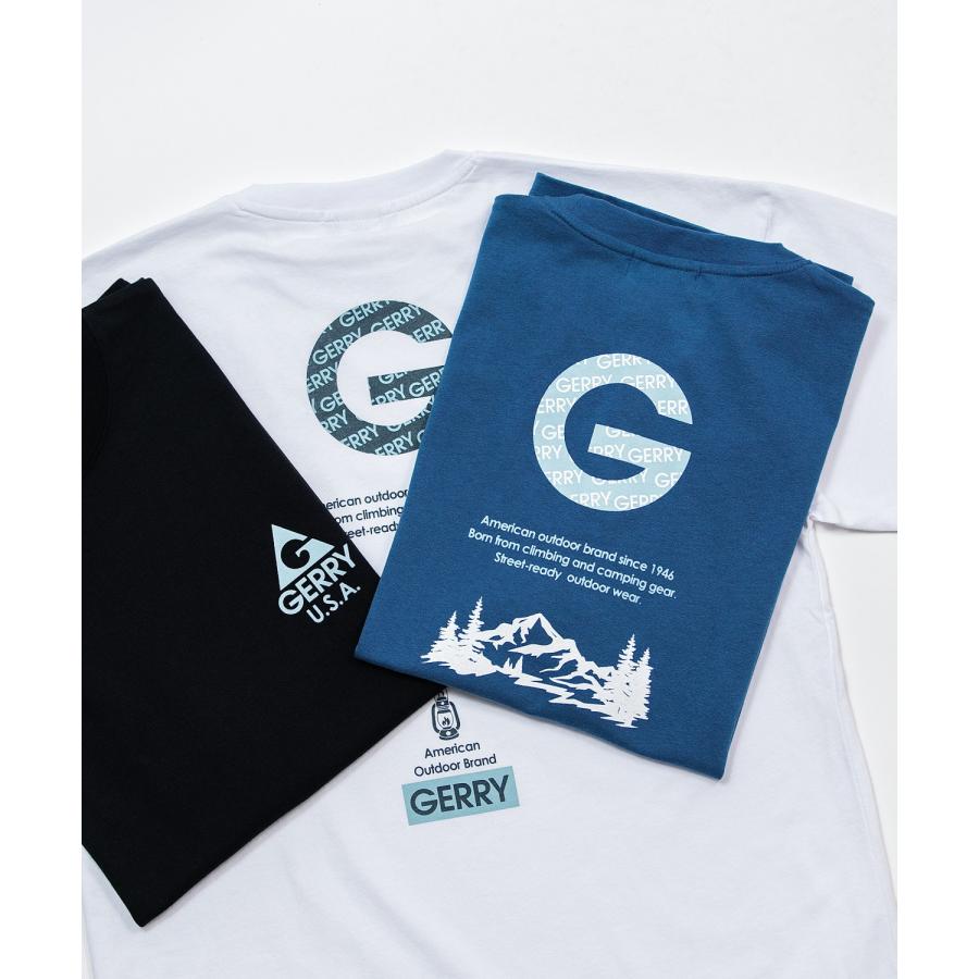 半袖Tシャツ メンズ GERRY ジェリー 別注プリント カットソー バックプリント ワンポイント アウトドア ストリート アメカジ ブラック ホワイト ダークブルー | GERRY | 16