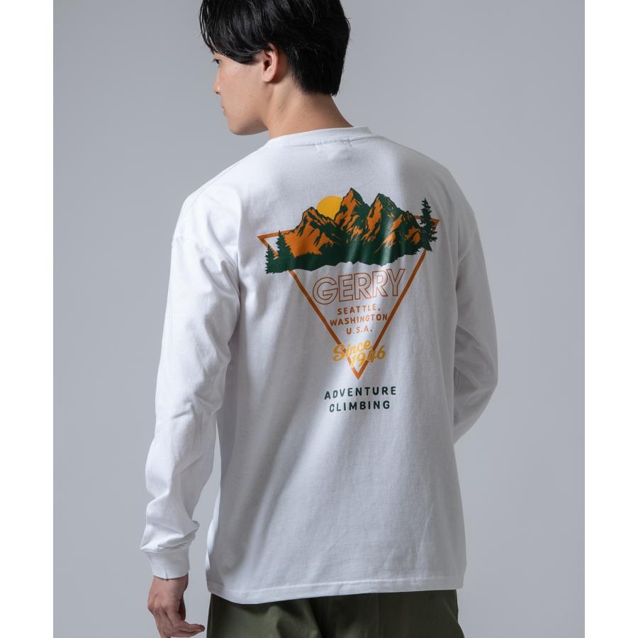 長袖Tシャツ メンズ GERRY ジェリー 別注プリント カットソー バックプリント ワンポイントプリント アウトドア ストリート アメカジ 古着MIX ホワイト ブラック | GERRY | 05