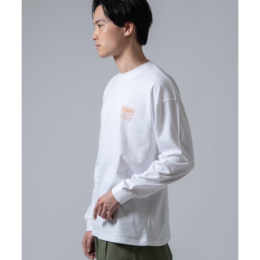 長袖Tシャツ メンズ GERRY ジェリー 別注プリント カットソー バックプリント ワンポイントプリント アウトドア ストリート アメカジ 古着MIX ホワイト ブラック | GERRY | 07