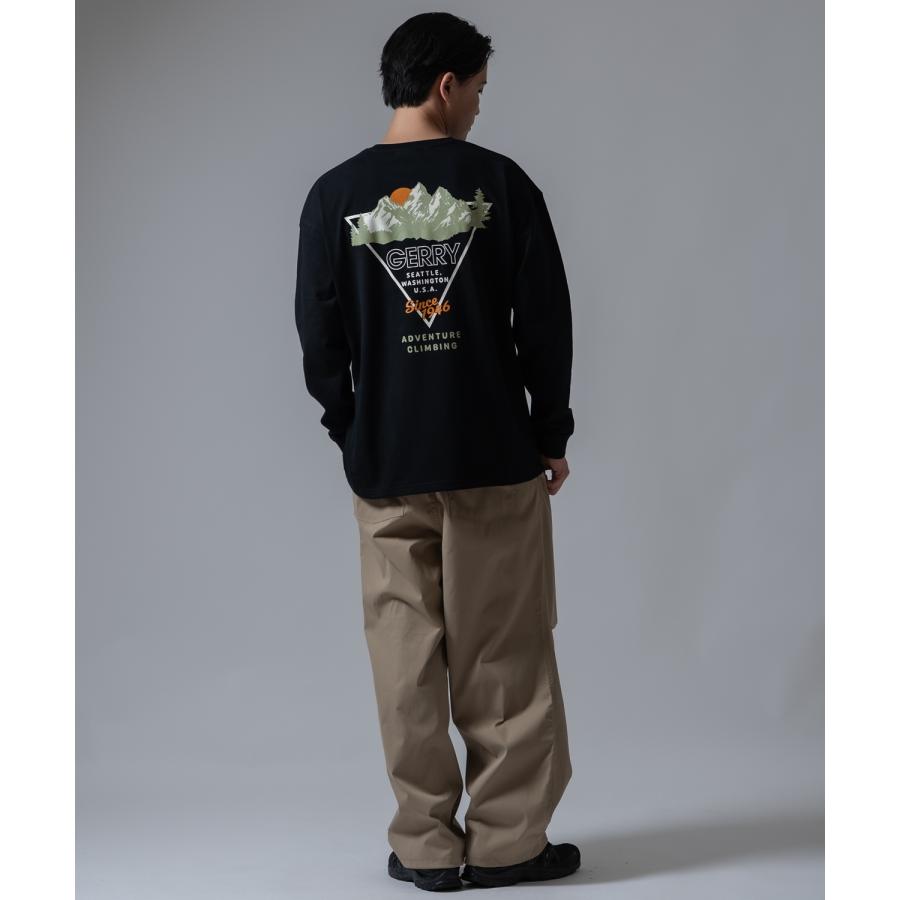 長袖Tシャツ メンズ GERRY ジェリー 別注プリント カットソー バックプリント ワンポイントプリント アウトドア ストリート アメカジ 古着MIX ホワイト ブラック | GERRY | 08