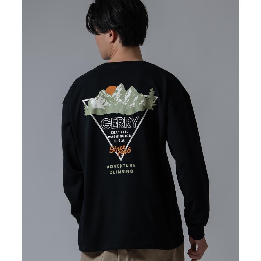 長袖Tシャツ メンズ GERRY ジェリー 別注プリント カットソー バックプリント ワンポイントプリント アウトドア ストリート アメカジ 古着MIX ホワイト ブラック | GERRY | 09