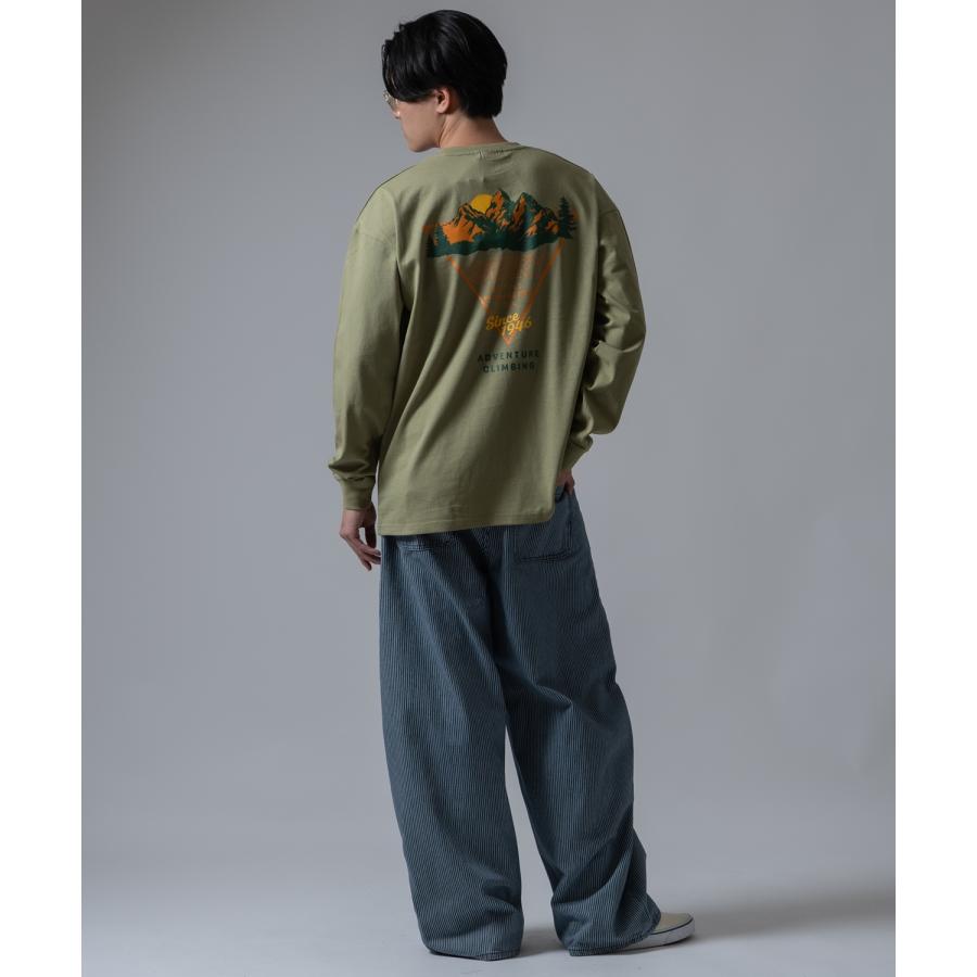長袖Tシャツ メンズ GERRY ジェリー 別注プリント カットソー バックプリント ワンポイントプリント アウトドア ストリート アメカジ 古着MIX ホワイト ブラック | GERRY | 12