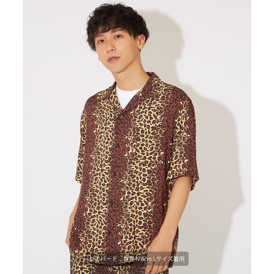 たまを『ヒョウ柄 半袖シャツ』 Amazon.co.jp: シャツ メンズ 半袖 豹柄 ヒョウ柄 紋 夏服 上着