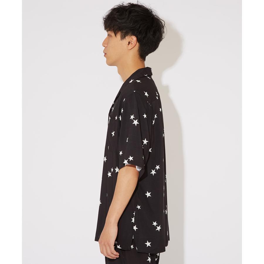 開襟シャツ 半袖シャツ メンズ オープンカラーシャツ 涼しい 豹柄 ヒョウ柄 星 迷彩柄 花柄 フラワー 柄シャツ アロハシャツ リゾート サーフ系 improves | improves | 14