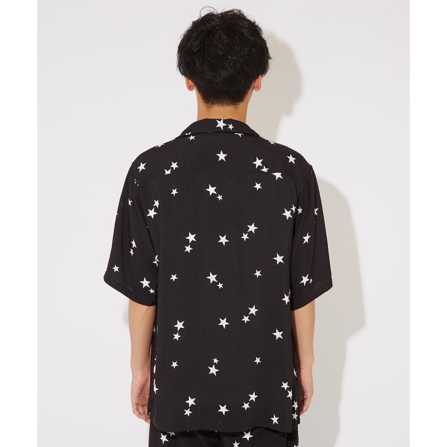 開襟シャツ 半袖シャツ メンズ オープンカラーシャツ 涼しい 豹柄 ヒョウ柄 星 迷彩柄 花柄 フラワー 柄シャツ アロハシャツ リゾート サーフ系 improves | improves | 15