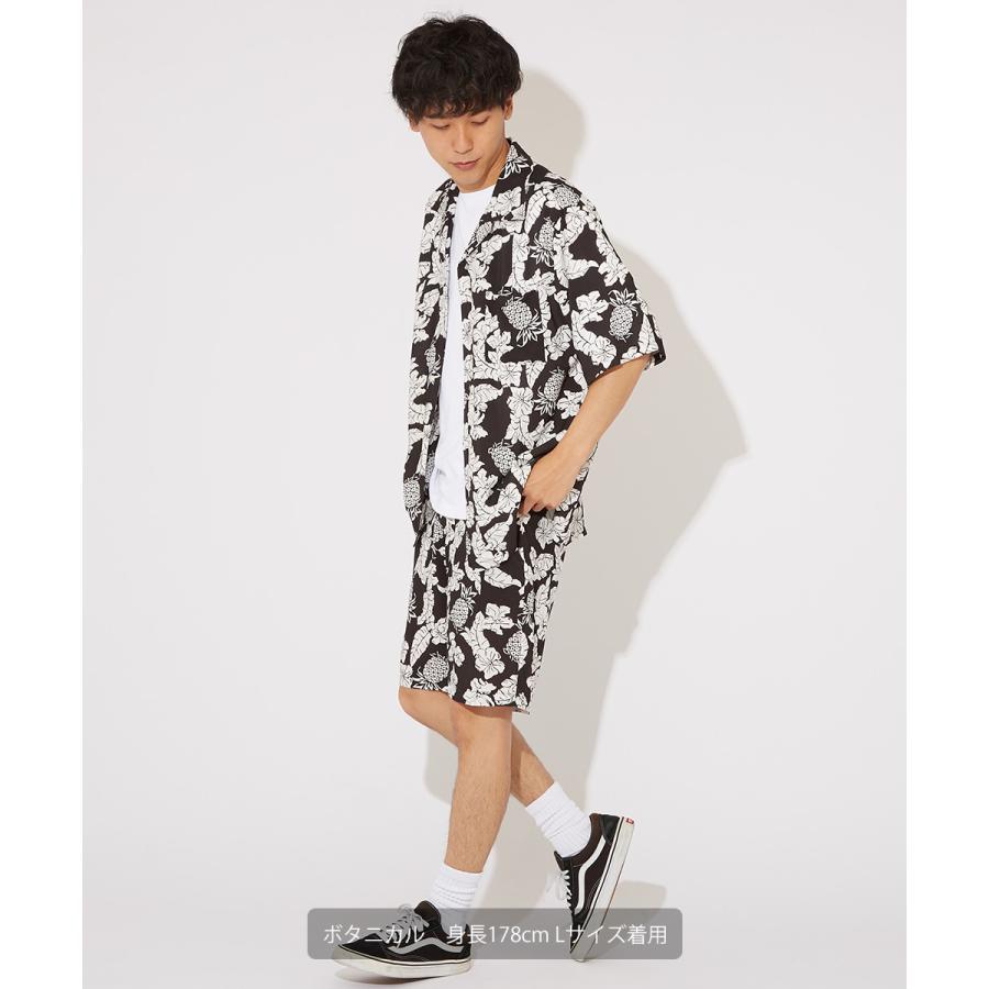 開襟シャツ 半袖シャツ メンズ オープンカラーシャツ 涼しい 豹柄 ヒョウ柄 星 迷彩柄 花柄 フラワー 柄シャツ アロハシャツ リゾート サーフ系 improves | improves | 09