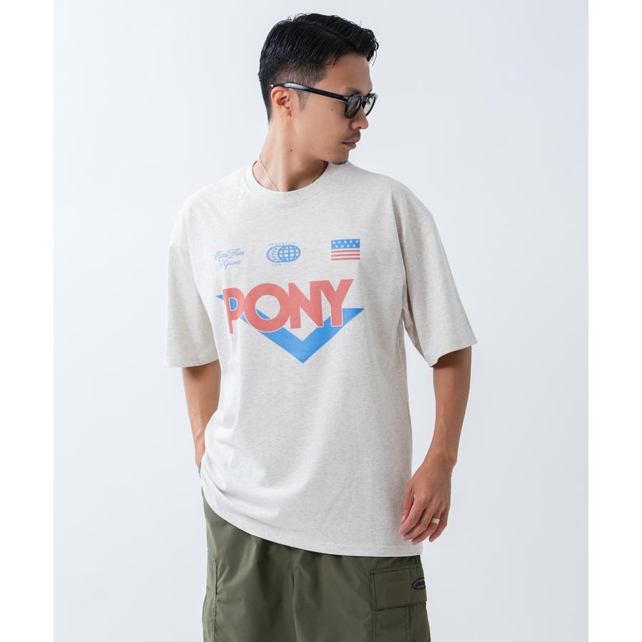 半袖Tシャツ メンズ PONY ポニー カットソー プリントTシャツ オーバーサイズ ビッグシルエット カジュアル ストリート  韓国ファッション | improves | 03