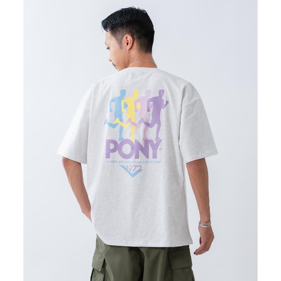 半袖Tシャツ メンズ PONY ポニー カットソー プリントTシャツ オーバーサイズ ビッグシルエット カジュアル ストリート  韓国ファッション | improves