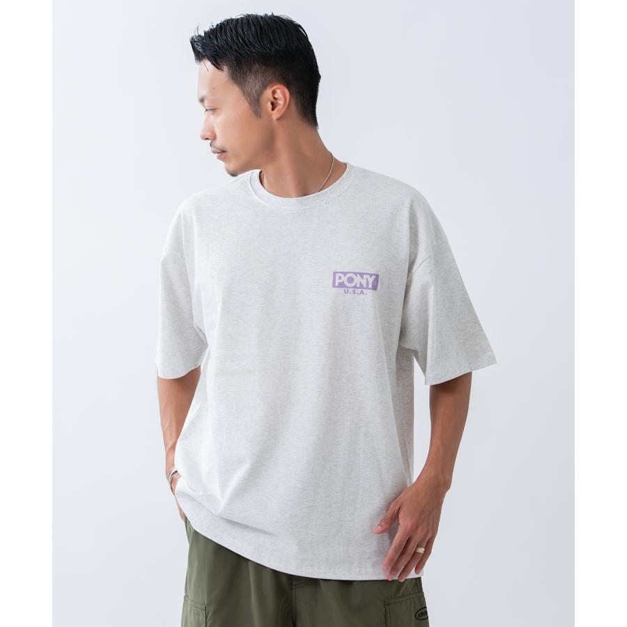 半袖Tシャツ メンズ PONY ポニー カットソー プリントTシャツ オーバーサイズ ビッグシルエット カジュアル ストリート  韓国ファッション | improves | 05